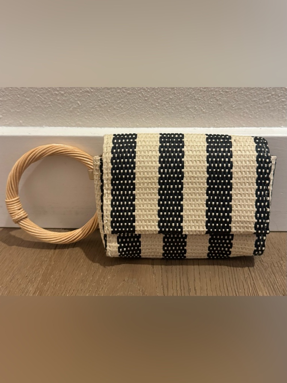A New Day Striped Woven Clutch/Wristlet
